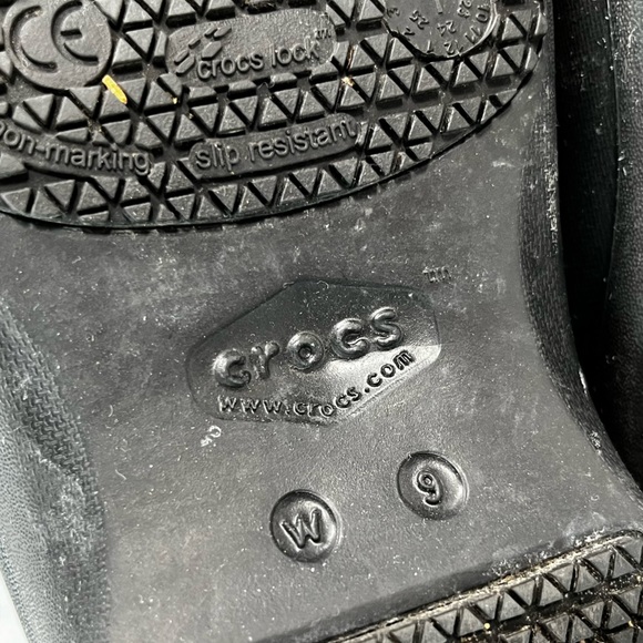 Crocs Neria Pro II Womens 9 Dual Comfort Slip Resistant Work Clog Black Shoes - Picture 11 of 16